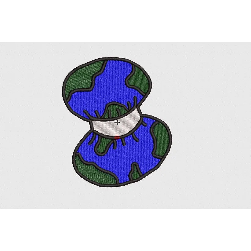 Earth Embroidery Design