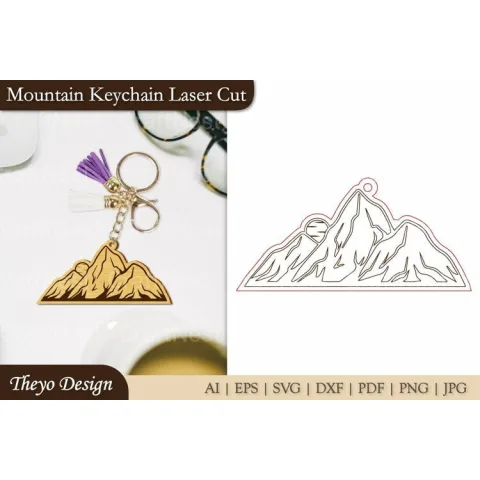 Mountain Key Chain SVG Bundle