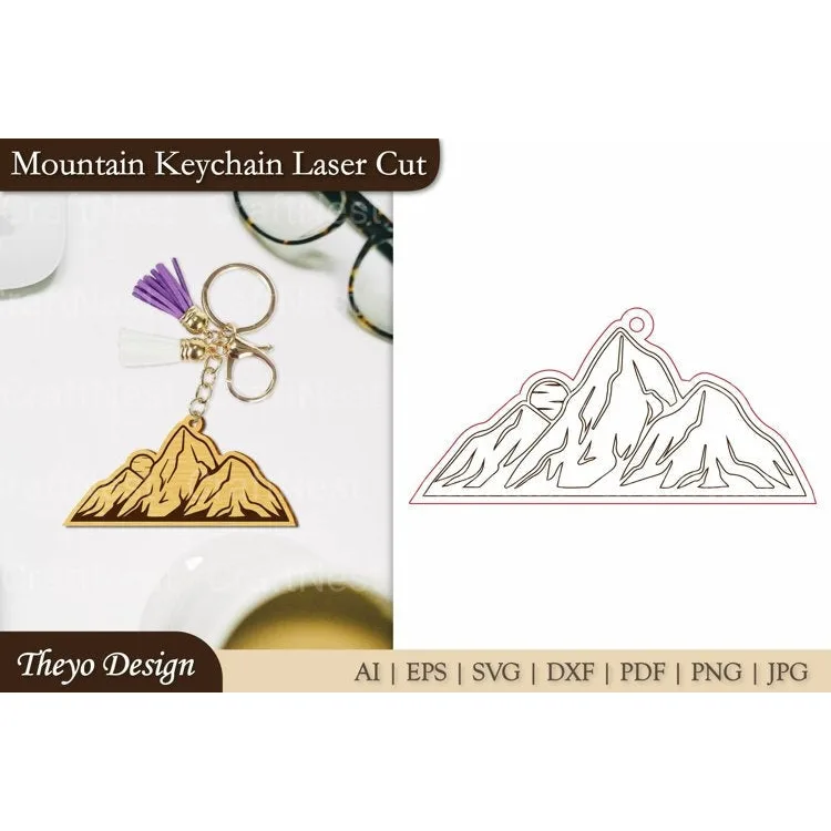 Mountain Key Chain SVG Bundle