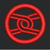Interlocking Circle Emblem Embroidery Design