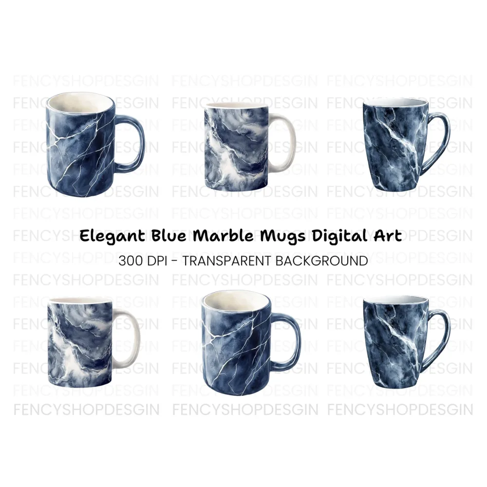 Dark Marble Clipart Bundle