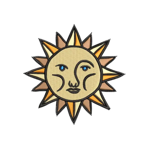 Sun Embroidery Design