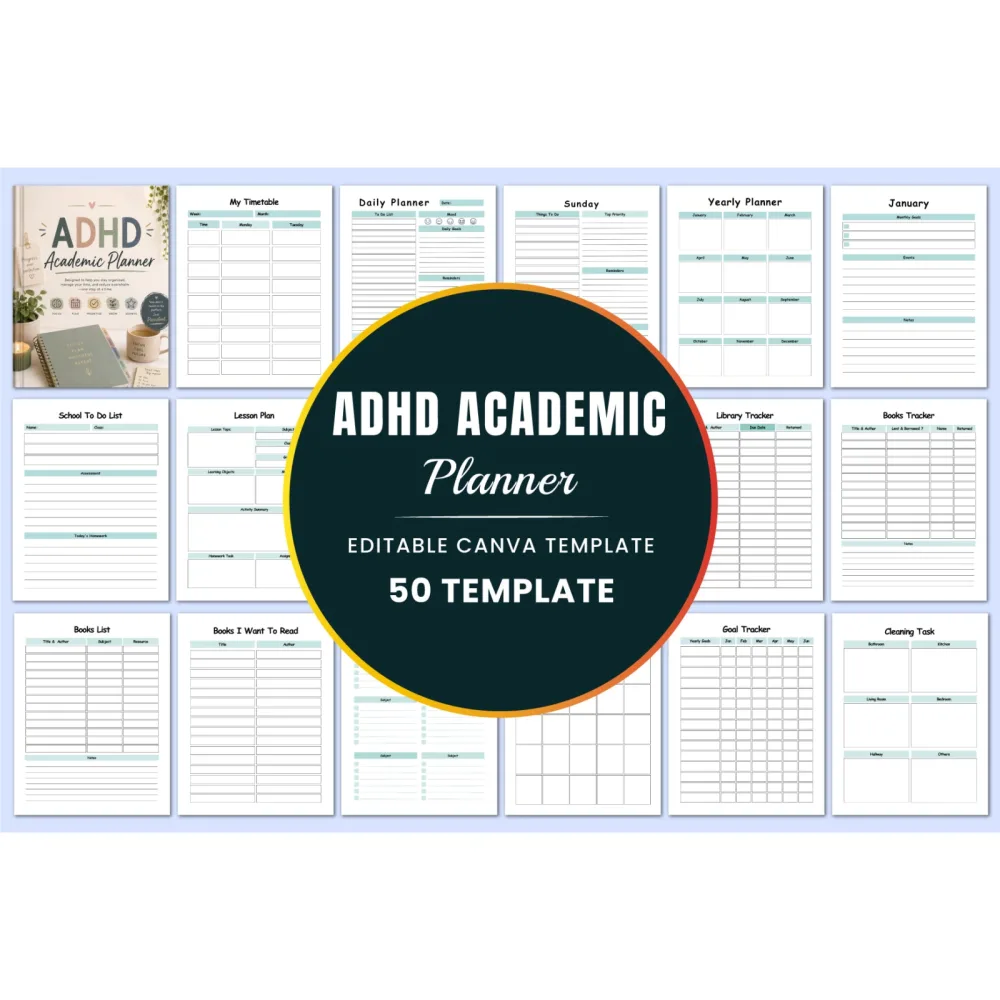 Adhd Academic Planner