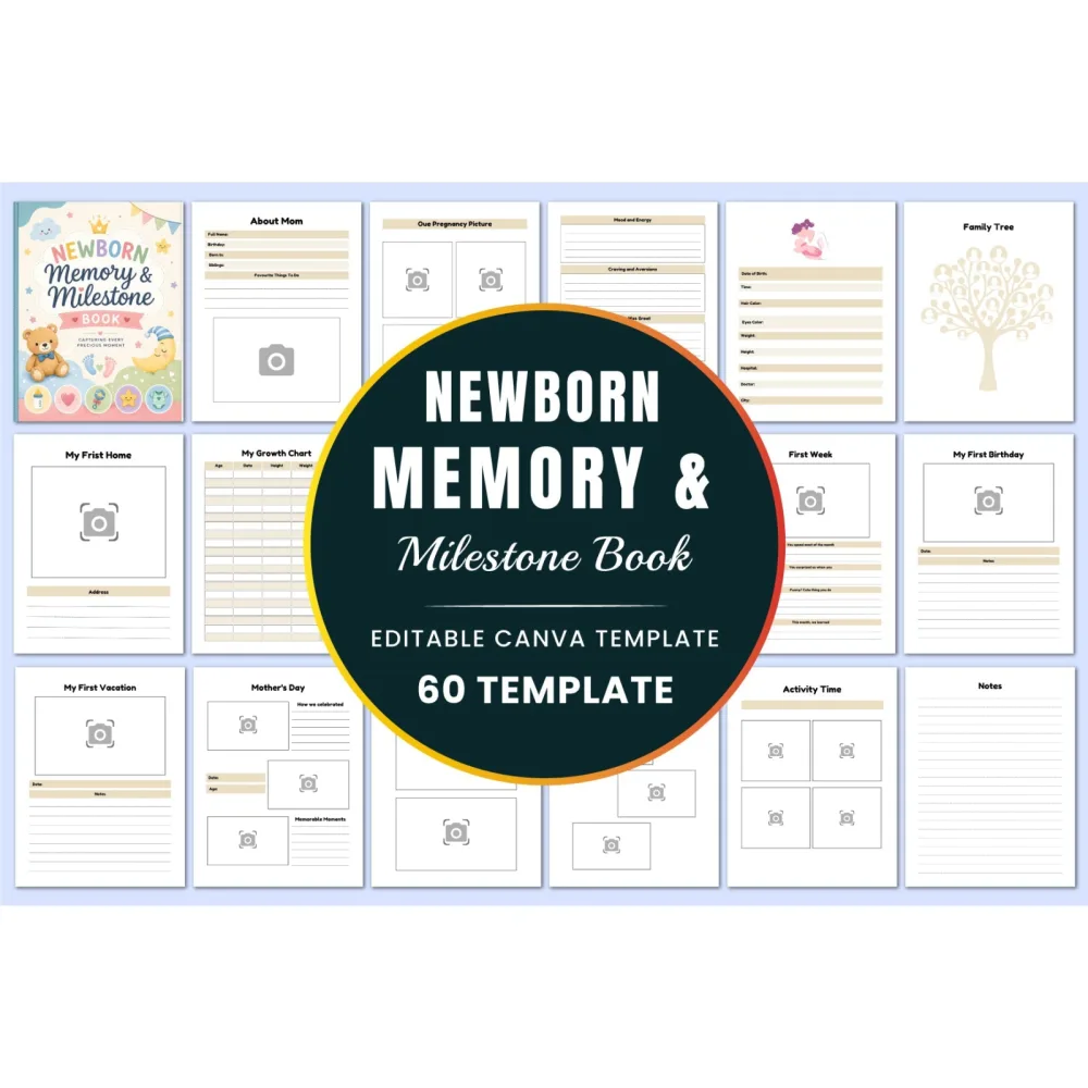 Newborn Memory Milestone Book