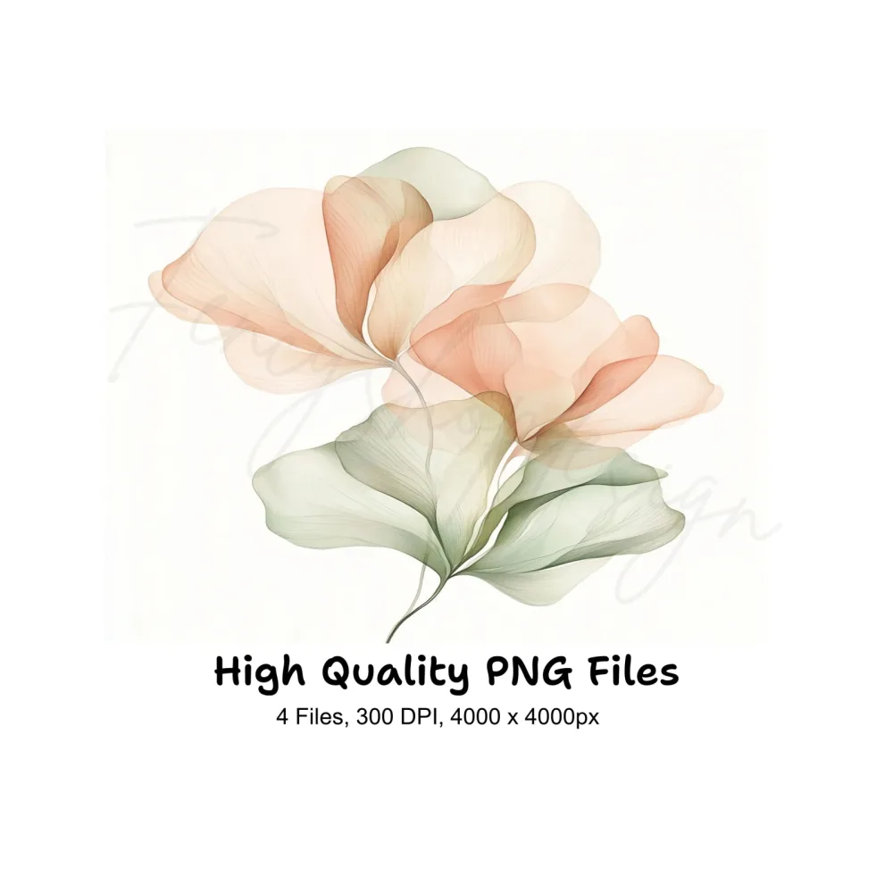 Sheer Botanical Clipart Bundle