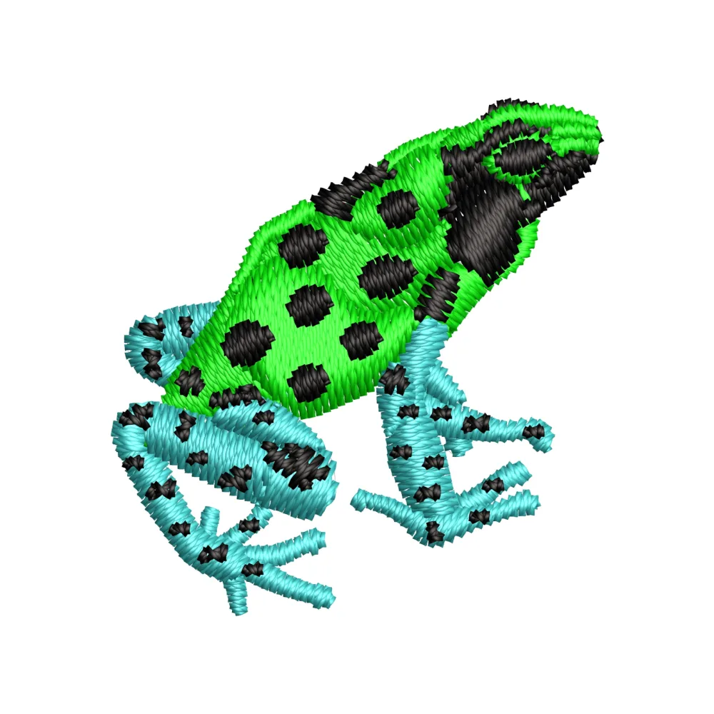 Donga Frog Beauty Colour Embroidery Design