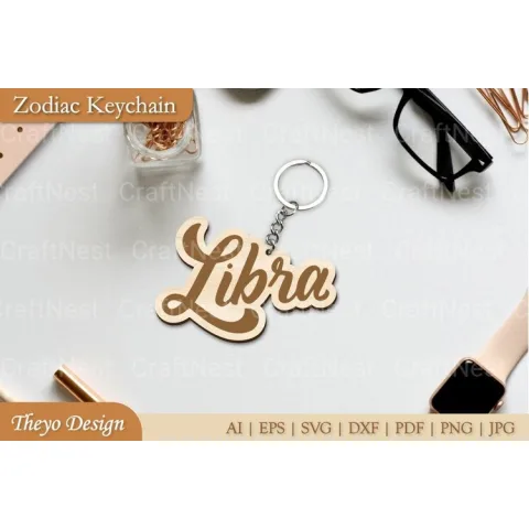 Zodiac Key Chain SVG Bundle