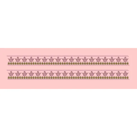 Ornate Fleur De Lis Dual Trim Embroidery Design
