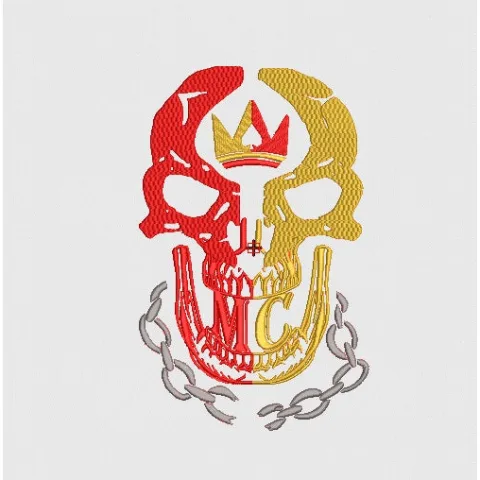 Skull Embroidery Design