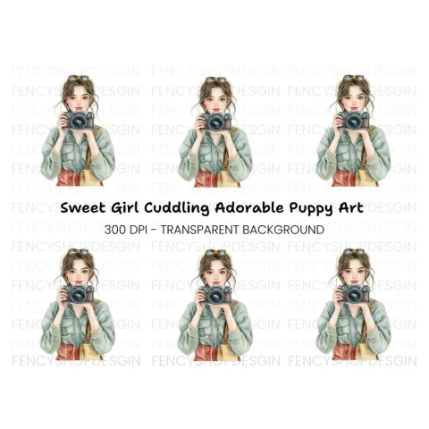 Girl Photographer Clipart Bundle