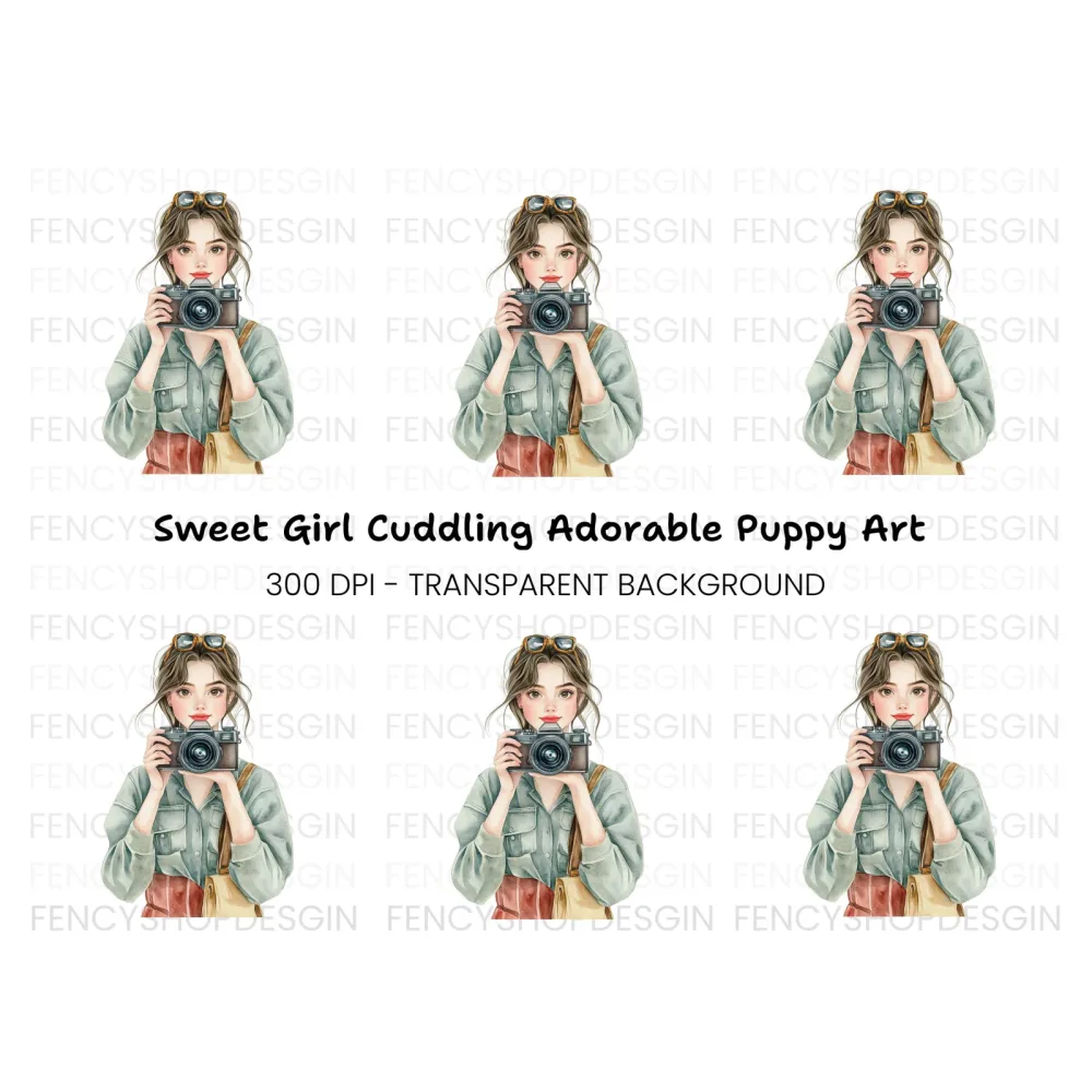 Girl Photographer Clipart Bundle