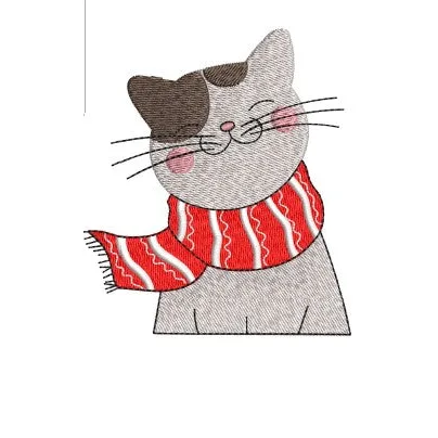 Cat Embroidery Design