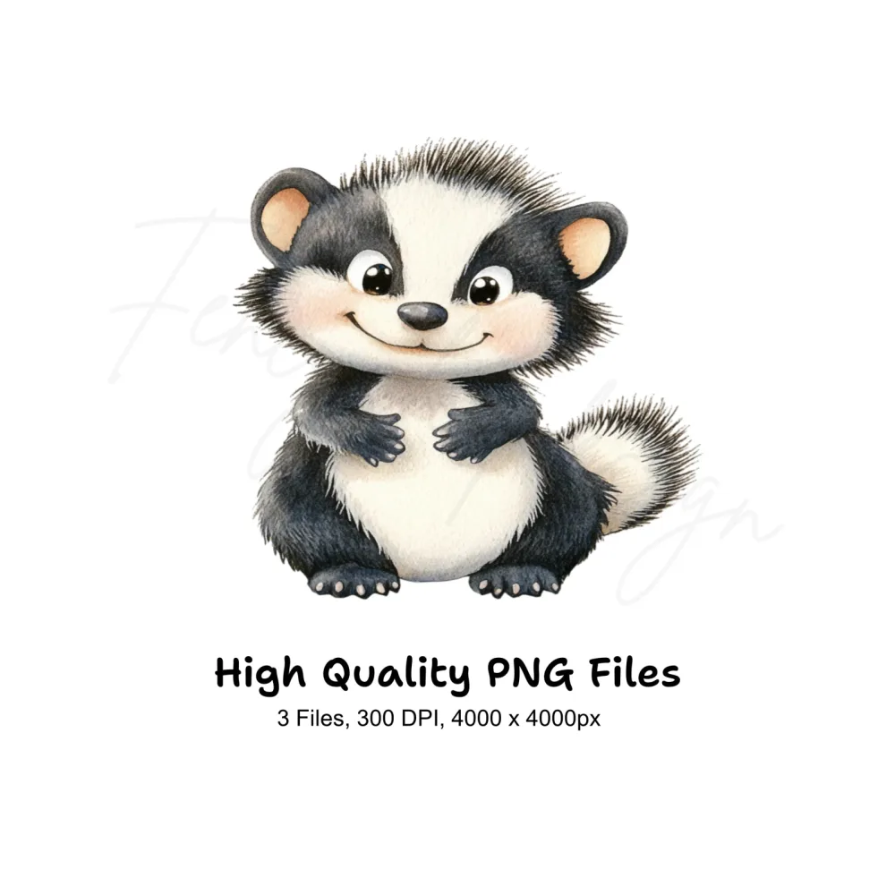 Adorable Skunk Clipart Bundle