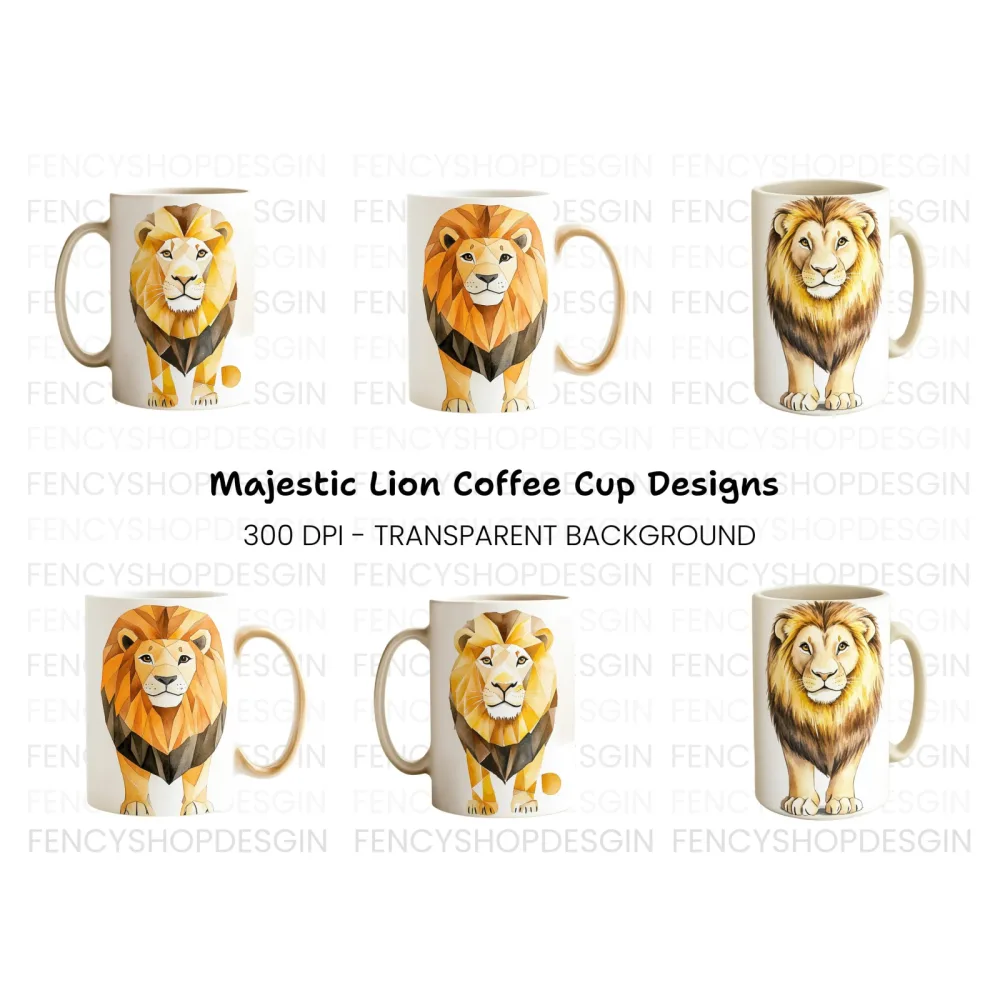 Majestic Lion Designs Clipart Bundle
