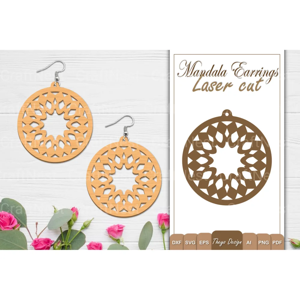 Earrings Mandala SVG Bundle