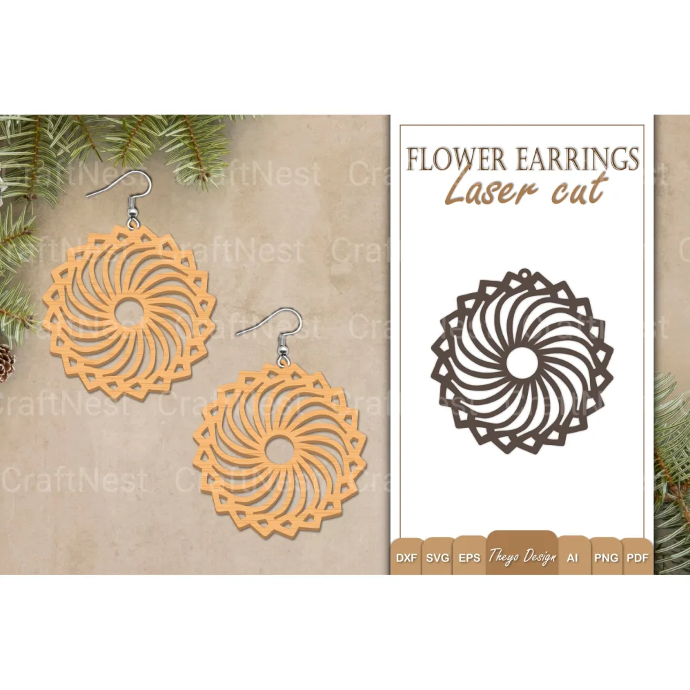 Earrings Flower SVG Bundle