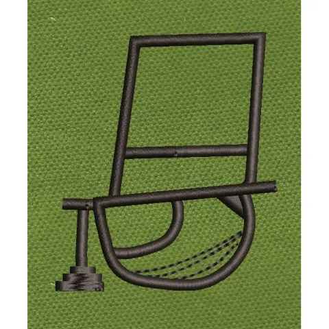 Metal Rockingchair Embroidery Design