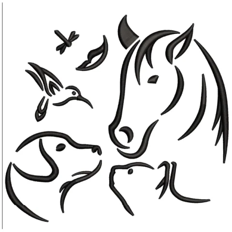 Animal Embroidery Design