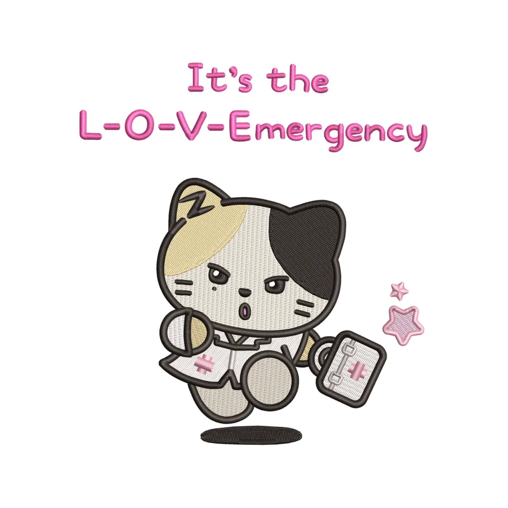 Love Emergency Embroidery Design