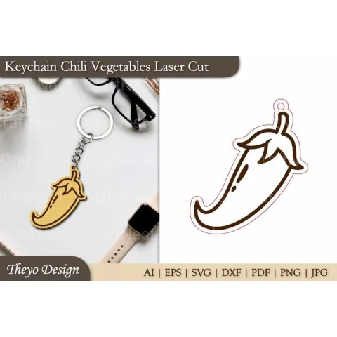 Keychain Vegetables SVG Bundle