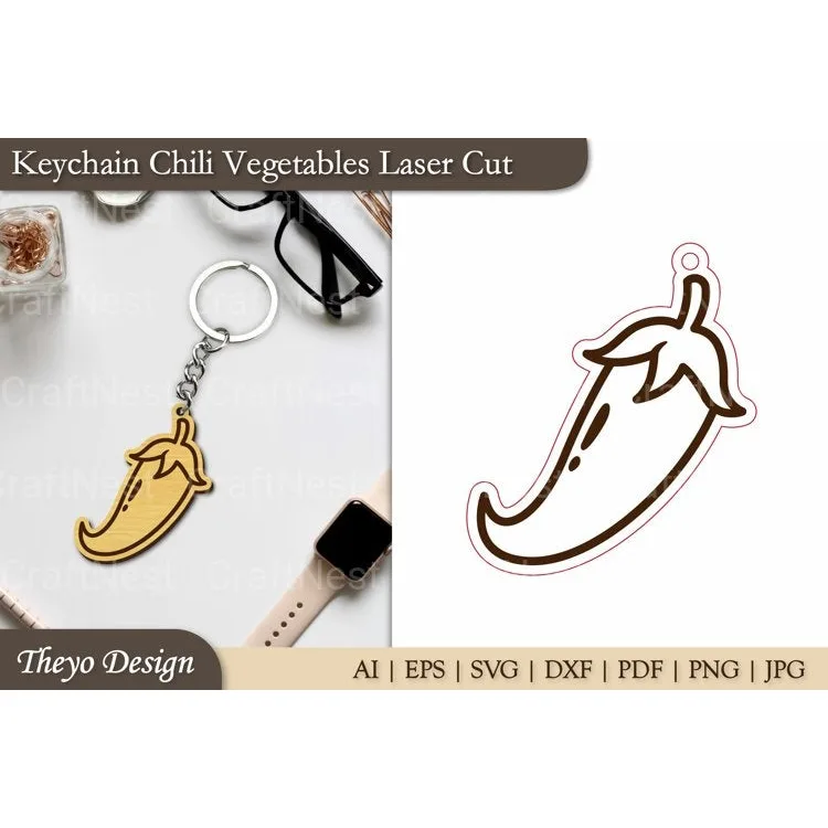 Keychain Vegetables SVG Bundle