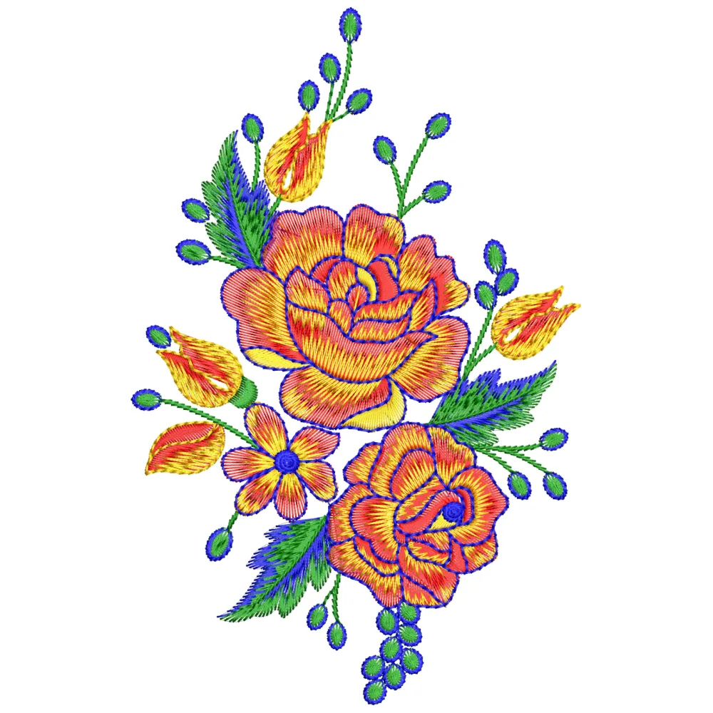 Beauty Flower Embroidery Design