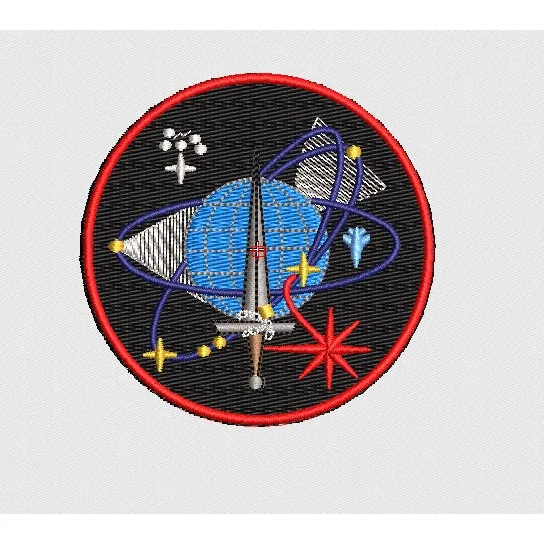 Spaceship Embroidery Design