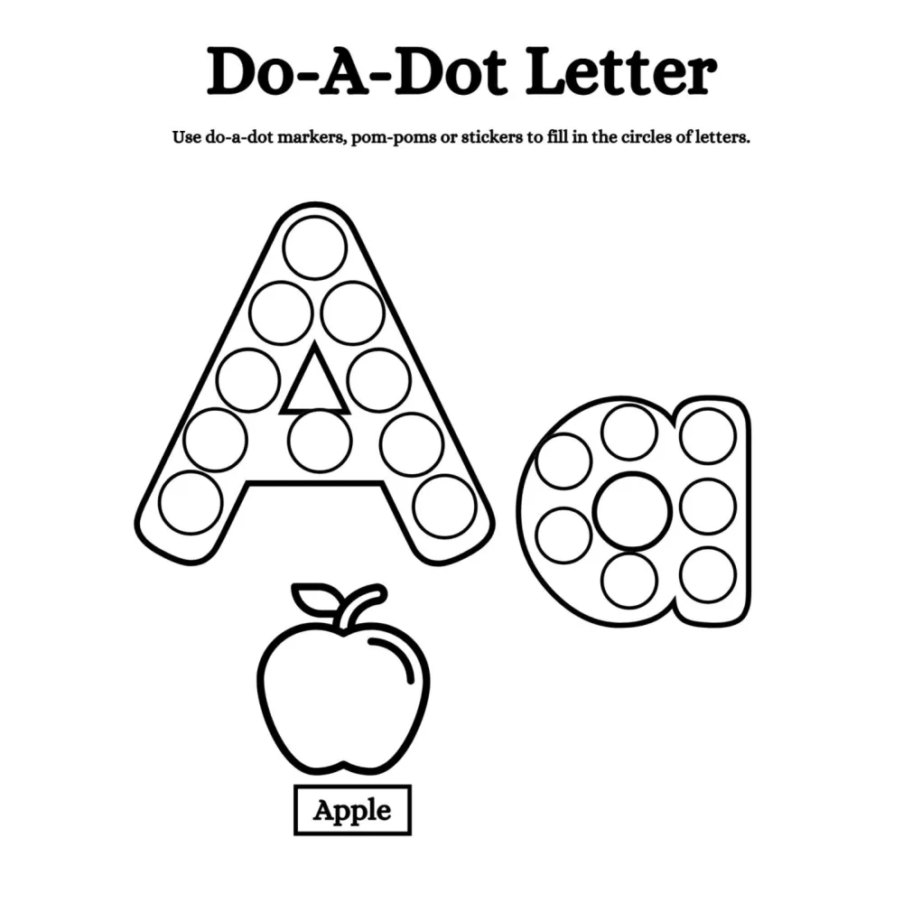 Alphabet Do a Dot Letters Worksheets