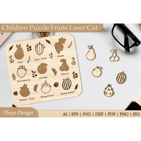 Fruits Puzzle SVG Bundle