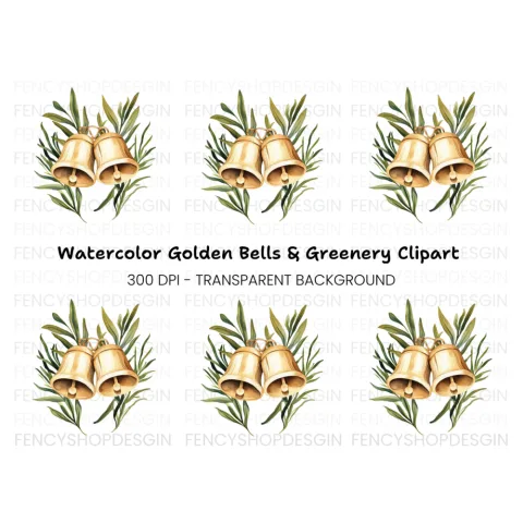 Christmas Bells Clipart Bundle