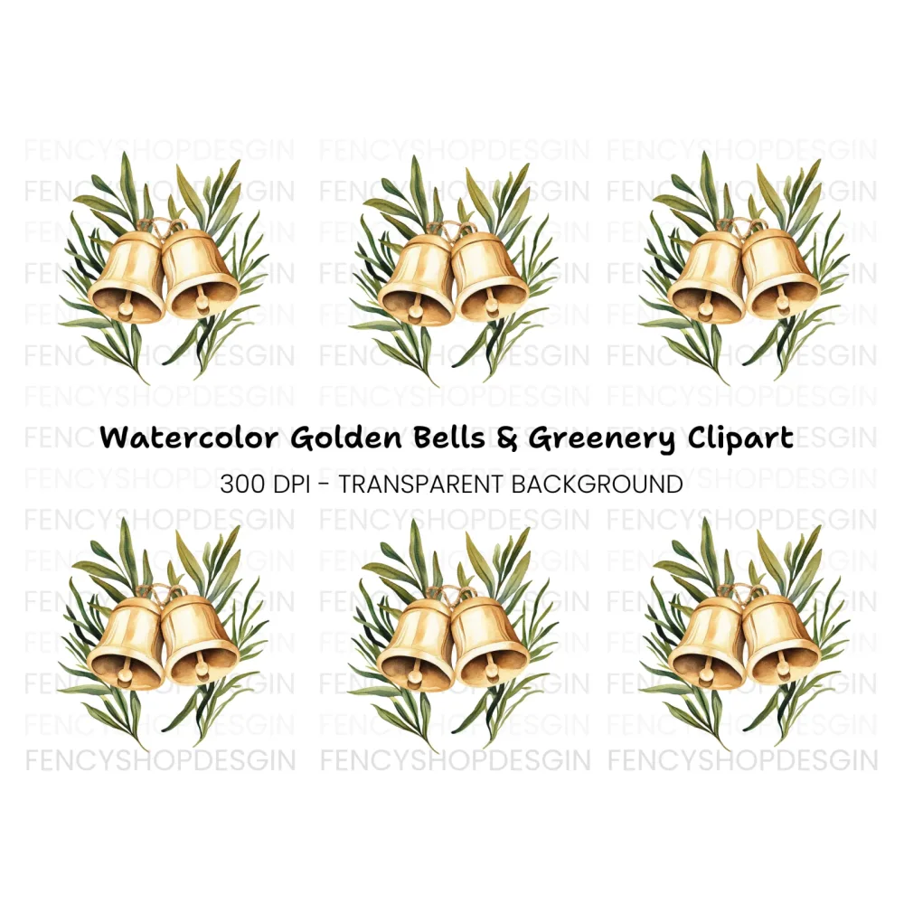 Christmas Bells Clipart Bundle
