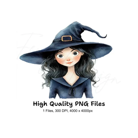 Cute Witch Clipart Bundle