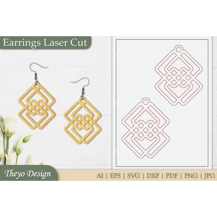 Earrings Laser Cut SVG Bundle