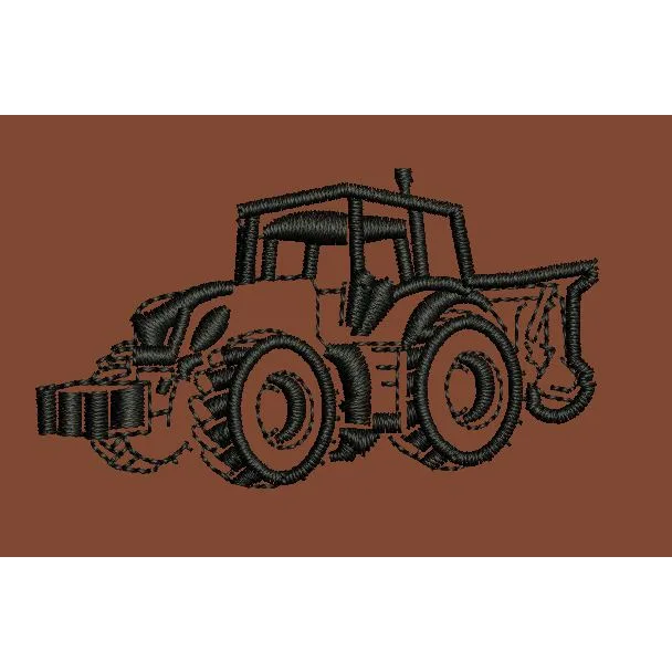 Farm Tractor Machinery Embroidery Design