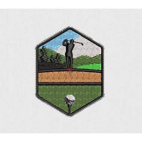Golf Embroidery Design