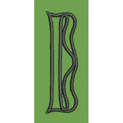 Script Letter Decorative Monogram Embroidery Design
