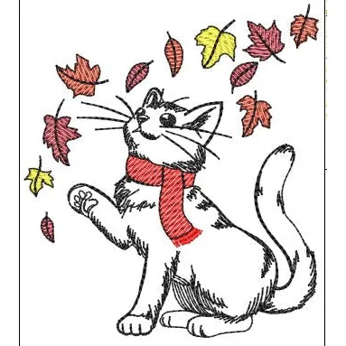 Cat Embroidery Design