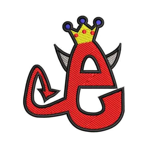 Little Evil King Embroidery Design