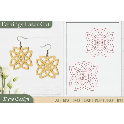 Earrings Laser Cut SVG Bundle