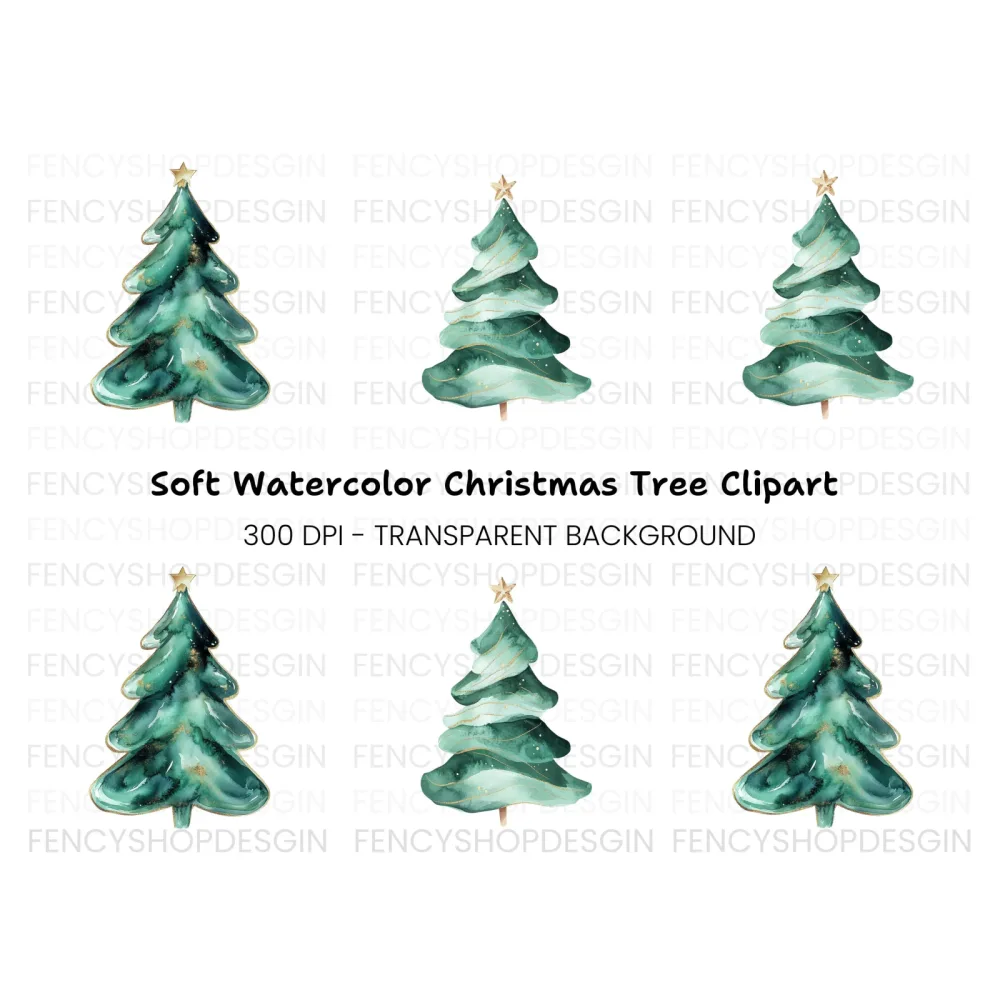 Christmas Trees Clipart Bundle