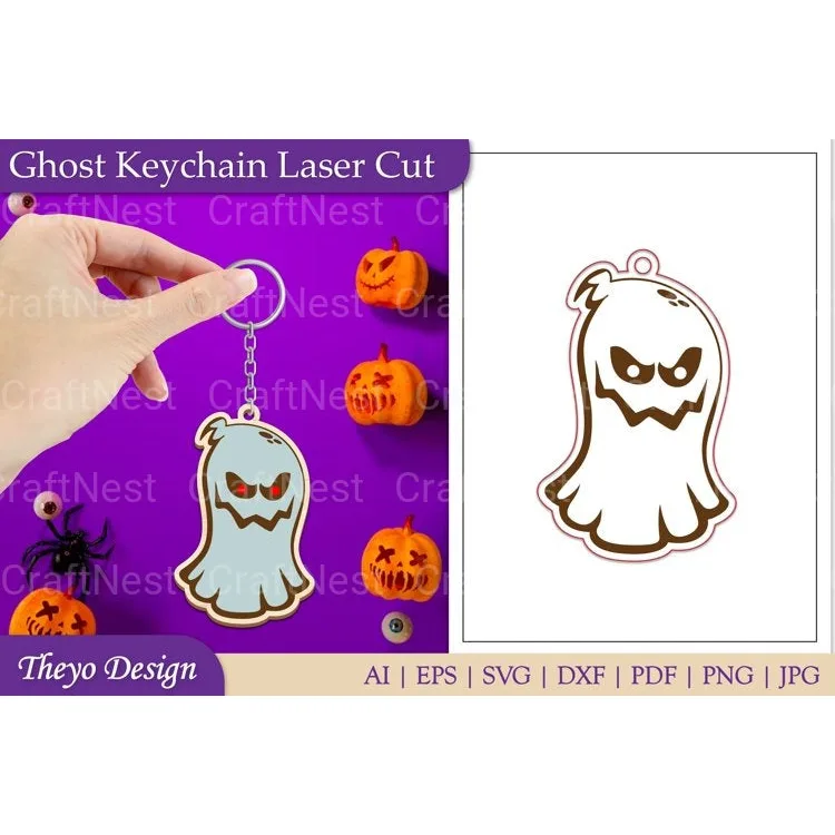 Ghost Keychain SVG Bundle