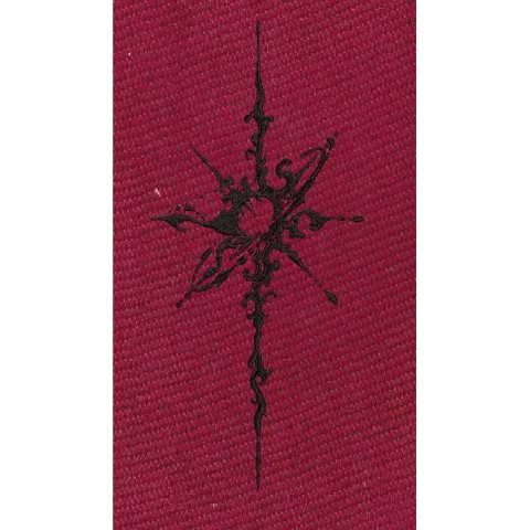 Black Tribal Compass Star Embroidery Design