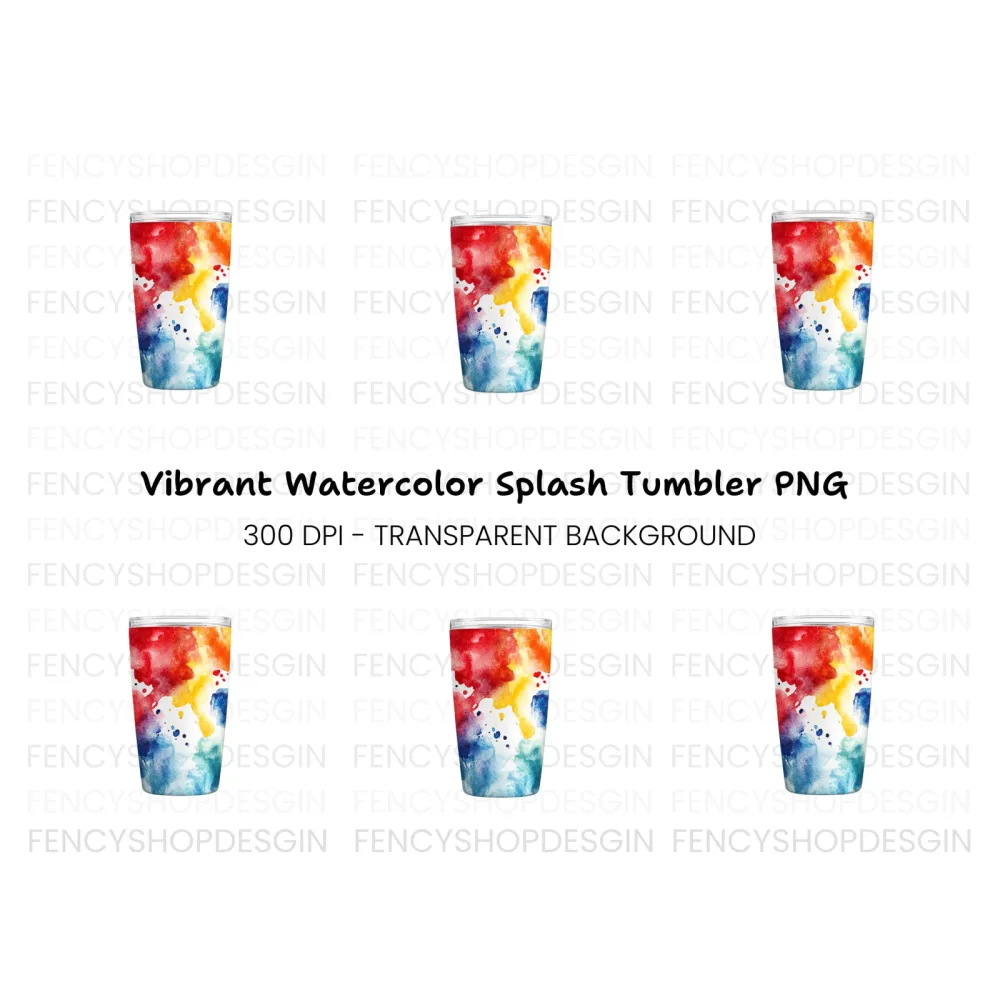 Vibrant Splash Tumbler Clipart Bundle