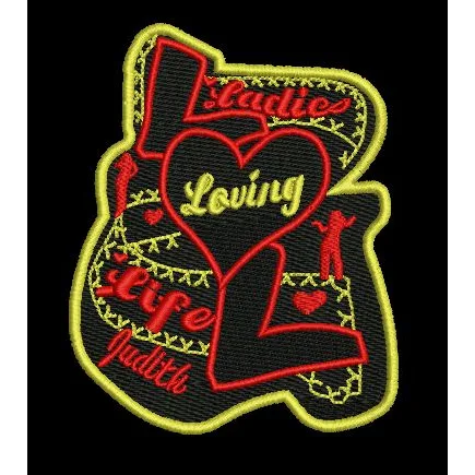 Heartfelt Affirmation Patch Embroidery Design