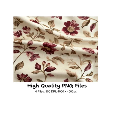Floral Fabric Pattern Clipart Bundle