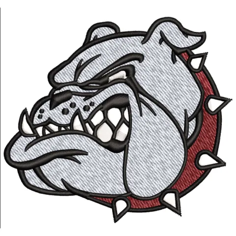 Bulldog Embroidery Design