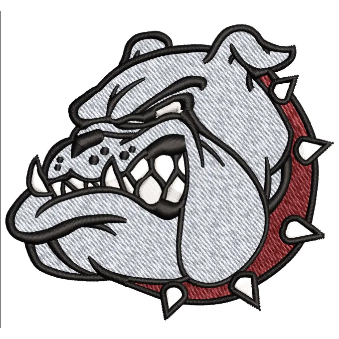 Bulldog Embroidery Design