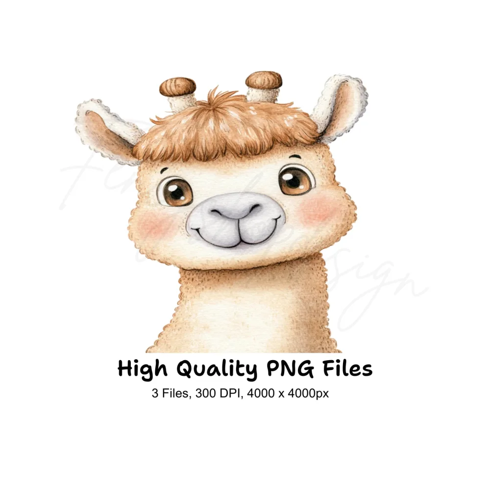 Cute Llama Clipart Bundle