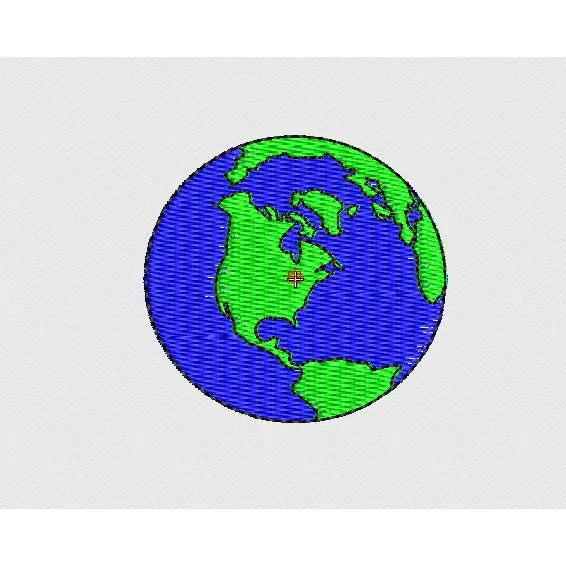 Earth Embroidery Design