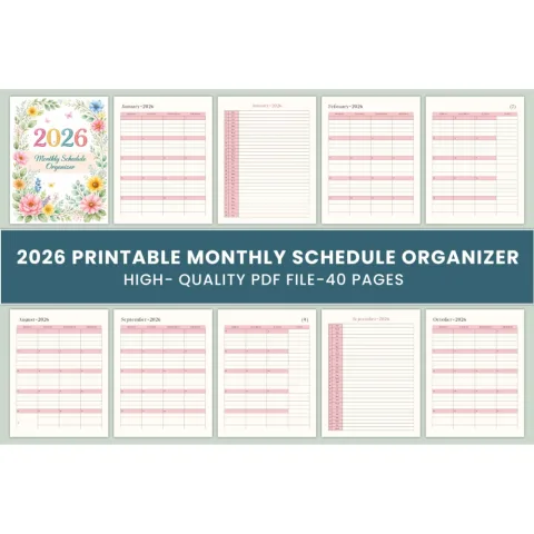Monthly Schedule Planner